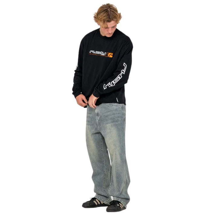 Rusty Jetsetter Long Sleeve Tee Black