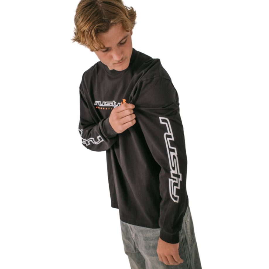 Rusty Jetsetter Long Sleeve Tee Black