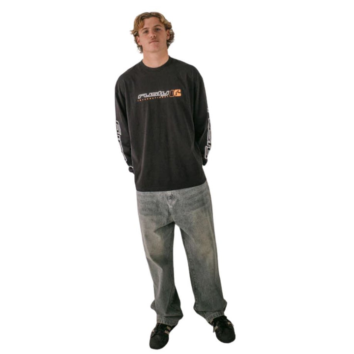 Rusty Jetsetter Long Sleeve Tee Black