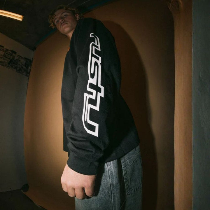 Rusty Jetsetter Long Sleeve Tee Black
