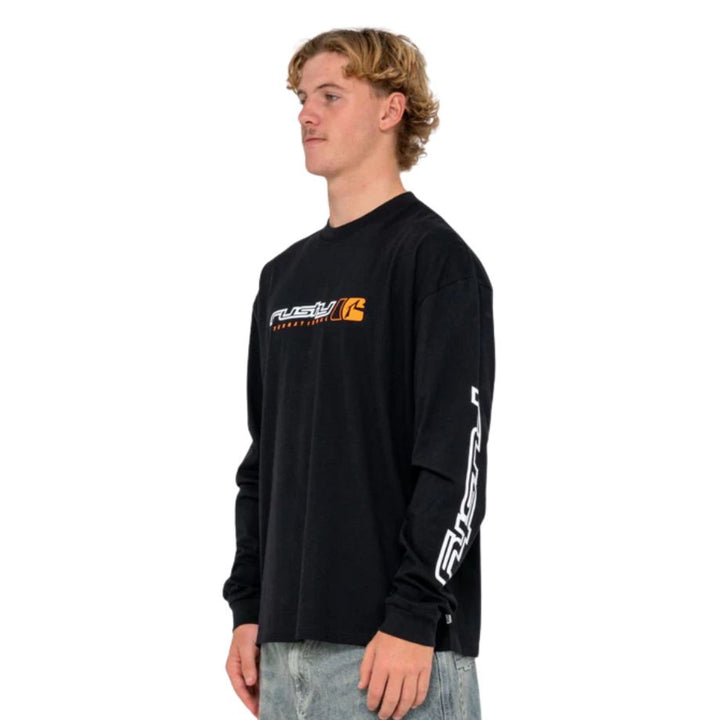 Rusty Jetsetter Long Sleeve Tee Black