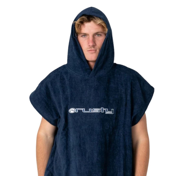 Rusty Just Surfing Change Towel Navy 1