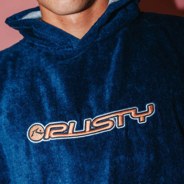 Rusty Just Surfing Change Towel Navy Blue