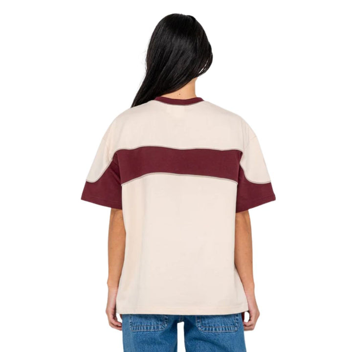 Rusty Kinetic Oversize Tee Cream Burgundy