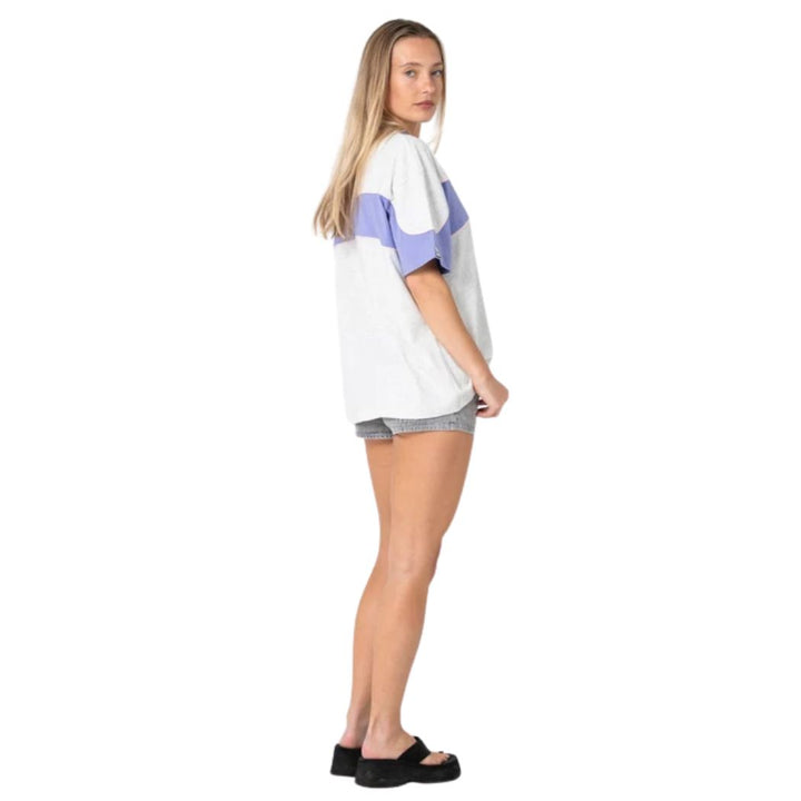 Rusty Kinetic Oversize Tee Grey Marle Mulberry Purple