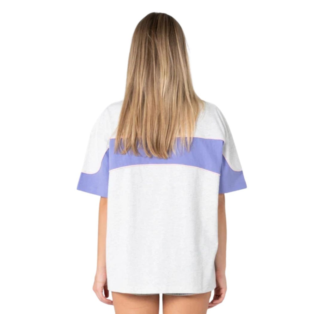 Rusty Kinetic Oversize Tee Grey Marle Mulberry Purple