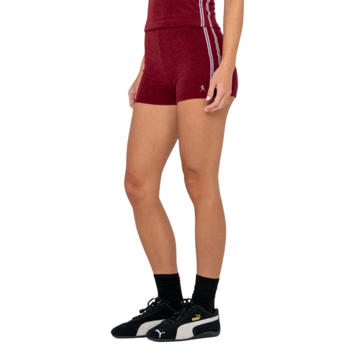 Rusty Lamar Towelling Booty Short Burgundy