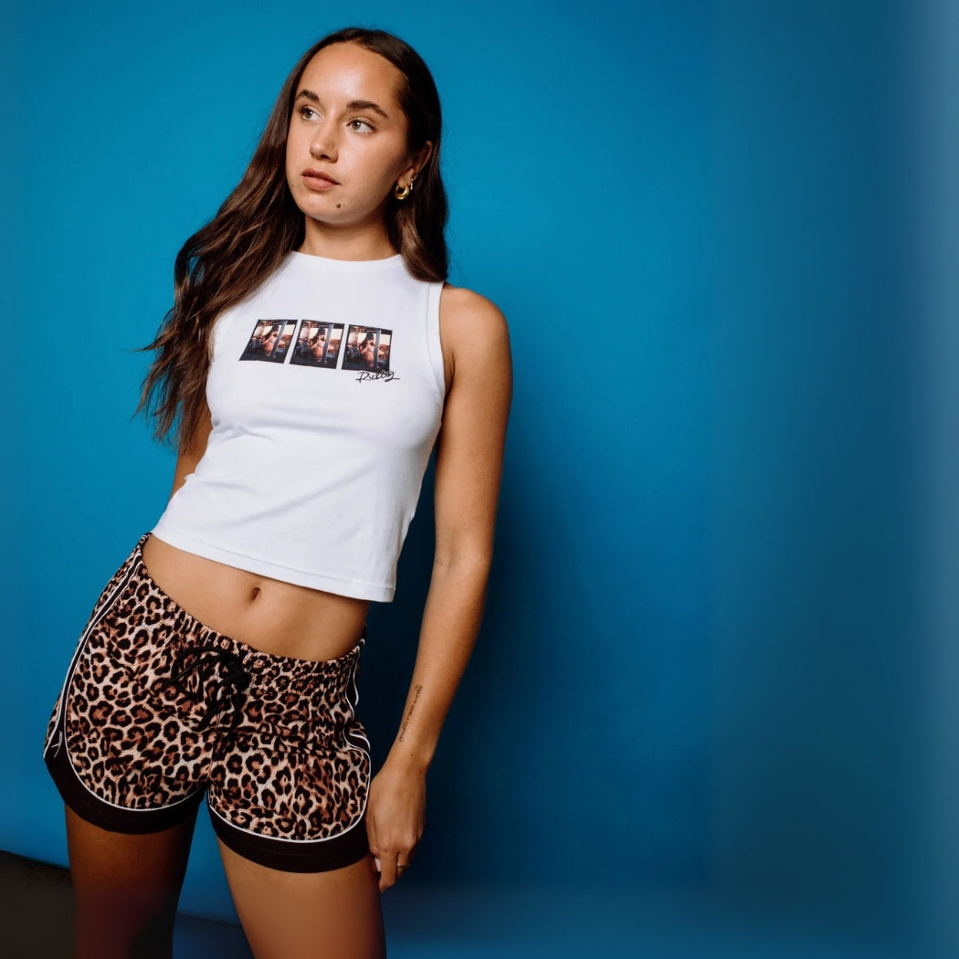 Rusty Lennie Leopard Elastic Boardshort Java