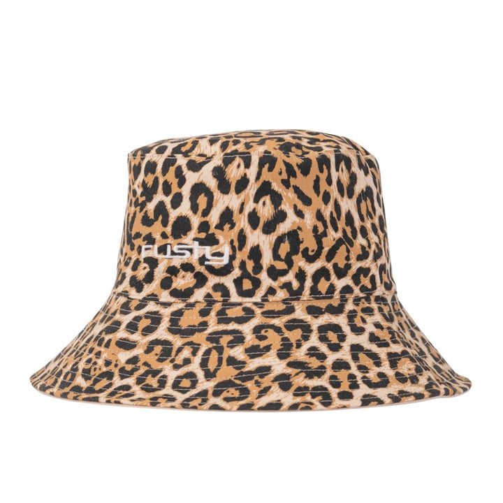 Rusty Lennie Leopard Reversible Bucket Hat Java