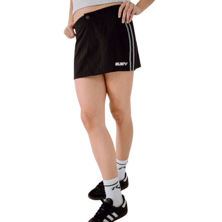 Rusty Lombardi Nylon Mini Skirt Black