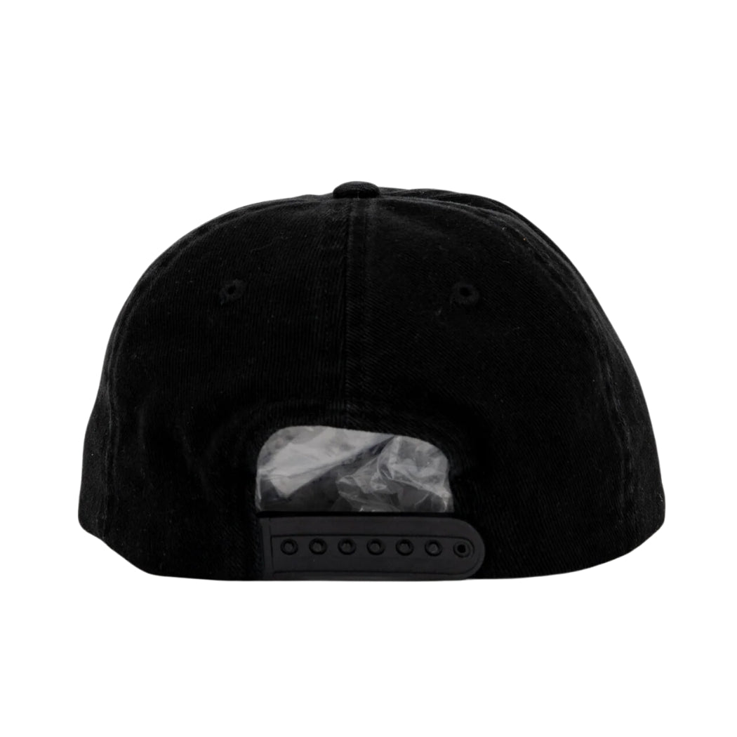 Rusty Loose Unit Six Panel Snapback Cap Black