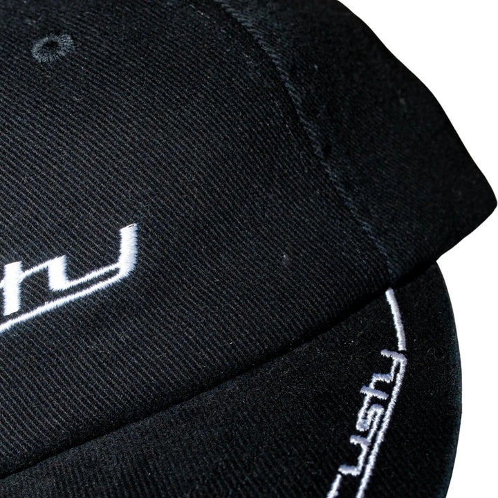 Rusty Loose Unit Six Panel Snapback Cap Black
