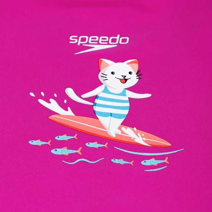 Speedo Girls Digital Short Sleeve Rashie Set