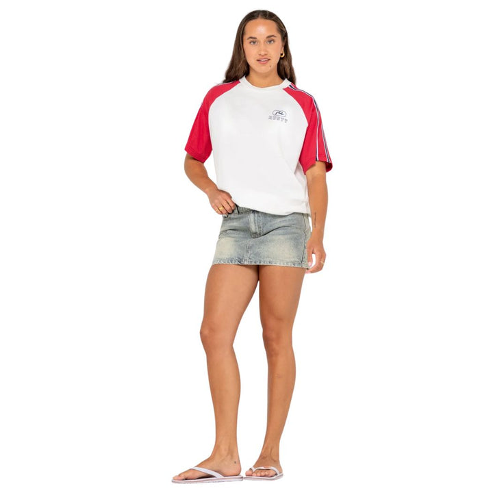 Rusty Mindless Collegiate OG Oversize Tee Egret