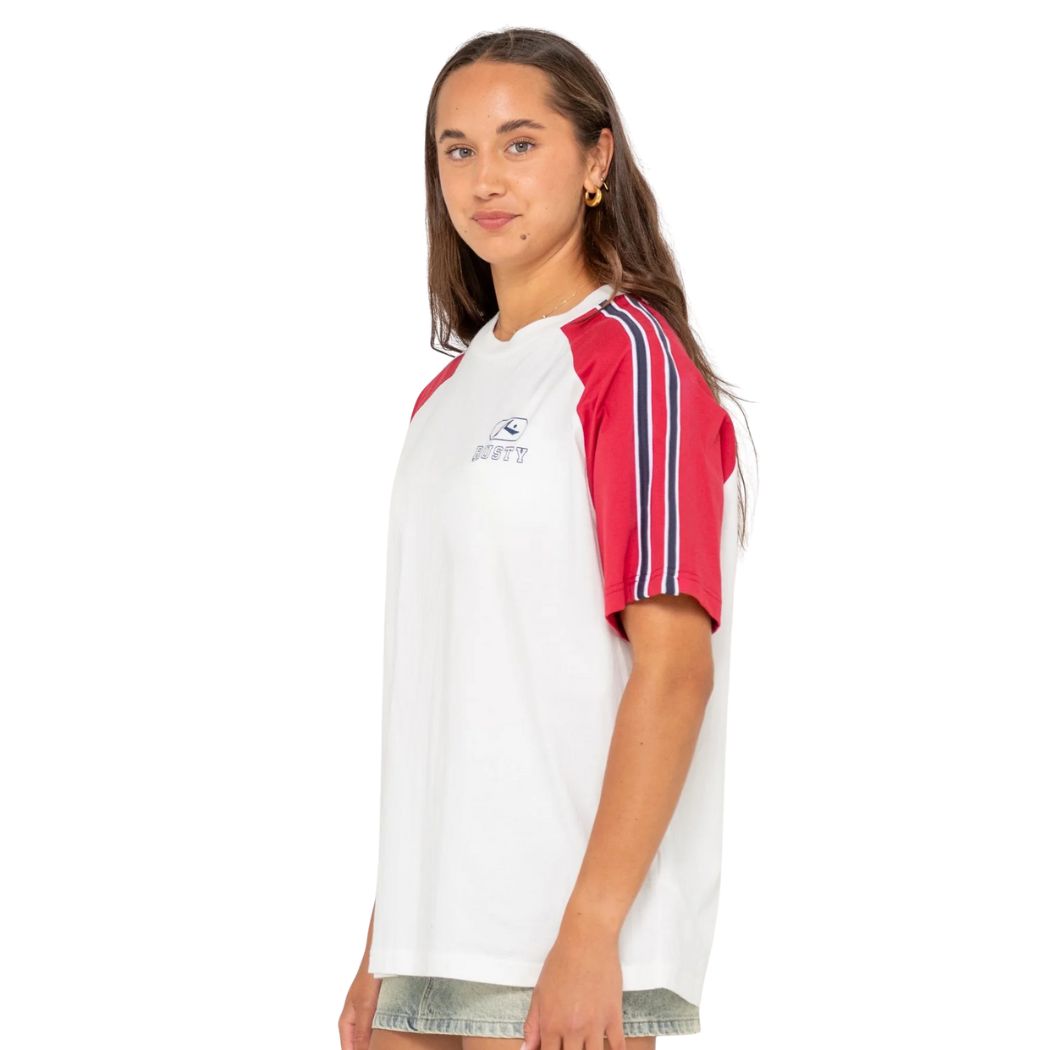 Rusty Mindless Collegiate OG Oversize Tee Egret