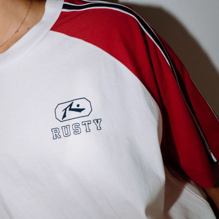 Rusty Mindless Collegiate OG Oversize Tee Egret