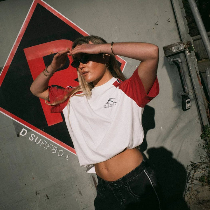 Rusty Mindless Collegiate OG Oversize Tee Egret