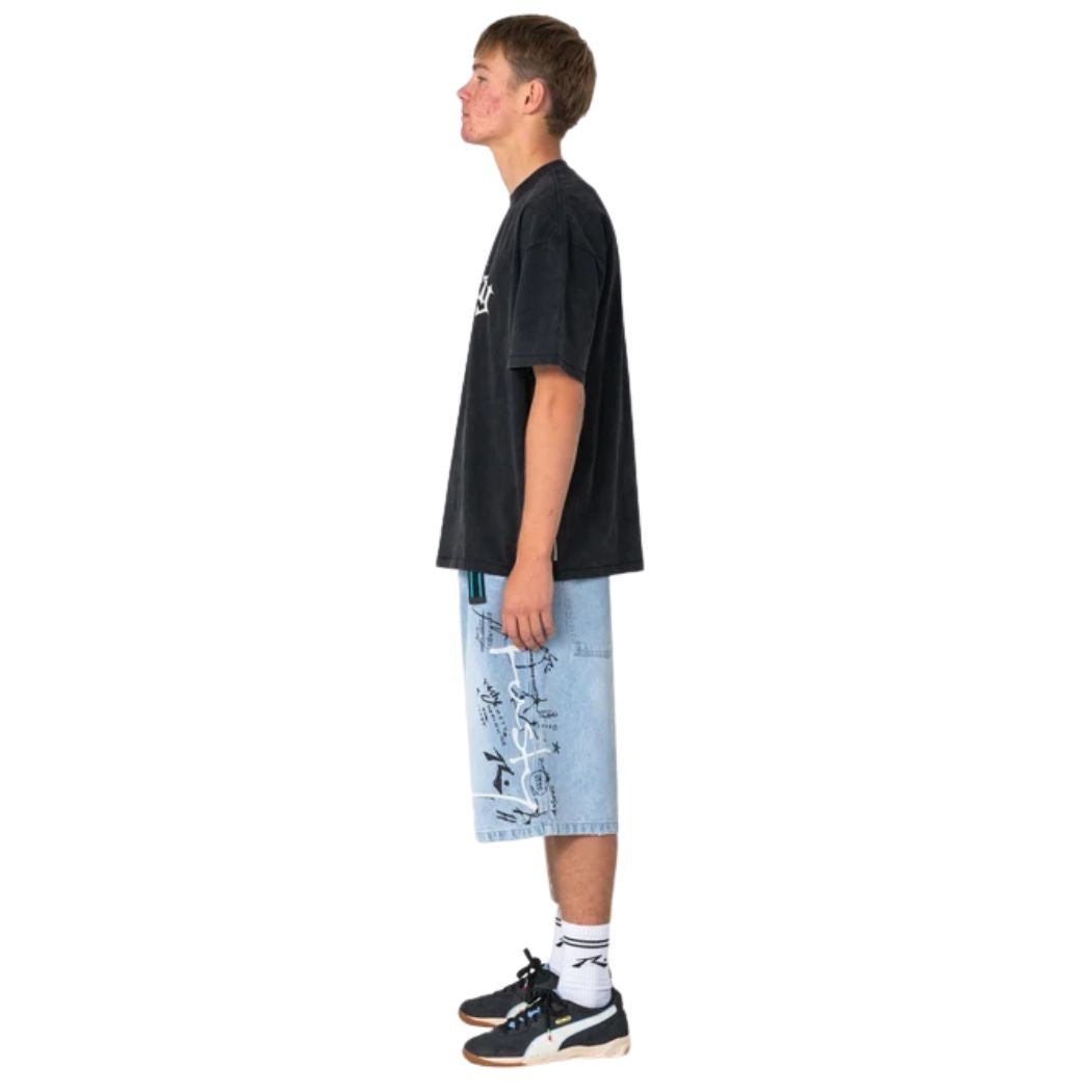 Rusty Monty 2.0 Tee Washed Black
