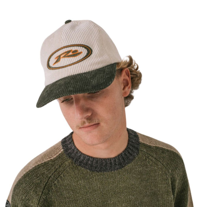 Rusty Orbit Cord Six Panel Cap Pinecone