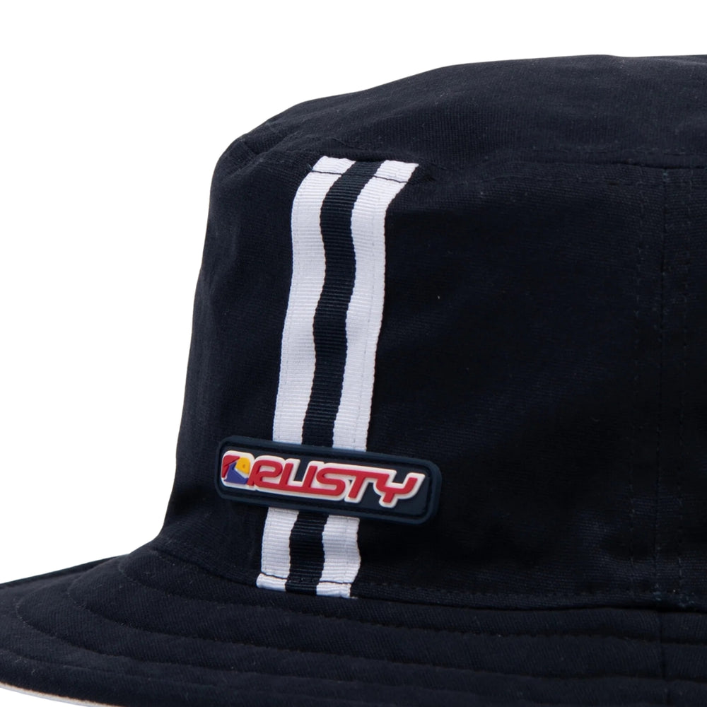 Rusty Pipeline Reversible Bucket Hat Navy Blue 