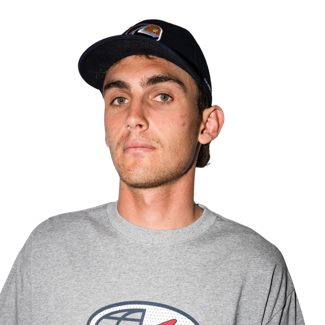 Rusty Pipeline Six Panel Snapback Cap Navy Blue