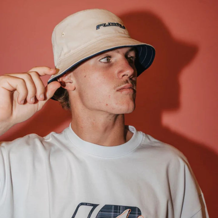 Rusty Road Trip Reversible Bucket Hat Navy Blue