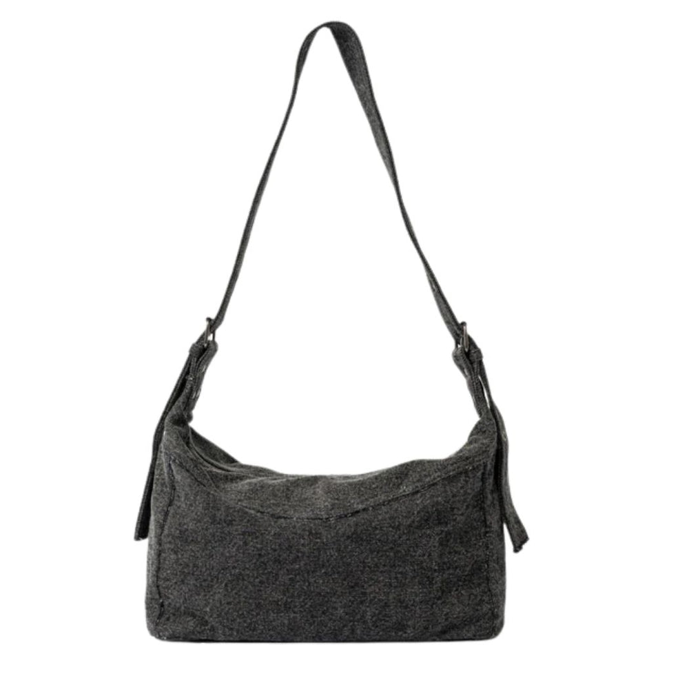 Rusty Roxanne Denim Shoulder Bag Washed Black
