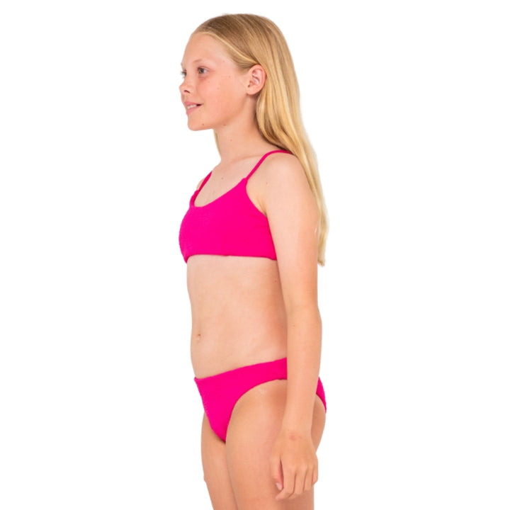 Rusty Sandalwood Bikini Set Girl Fuchsia