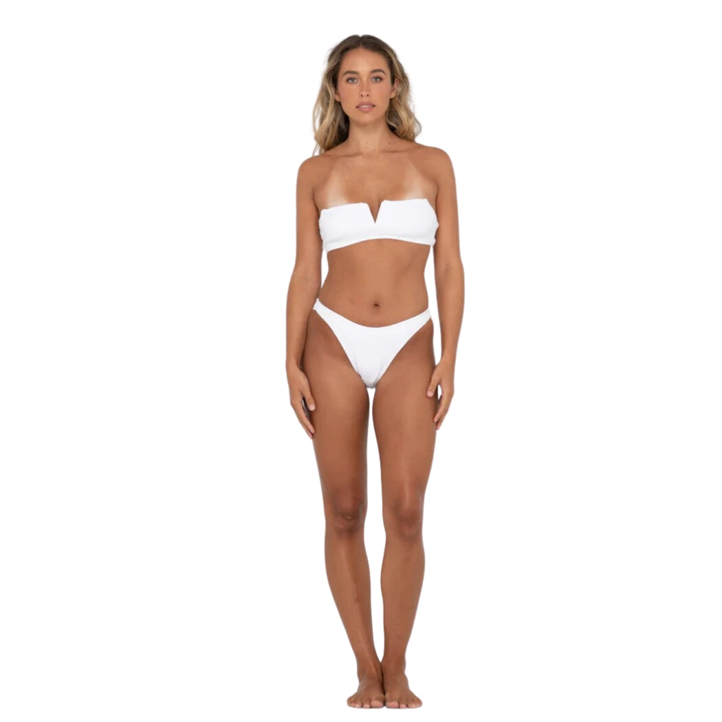  Rusty Sandalwood Bralette Bikini Top Bright White