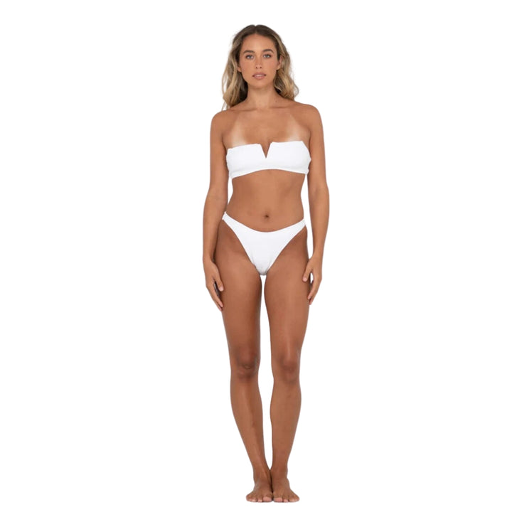 Rusty Sandalwood Bralette Bikini Top Bright White