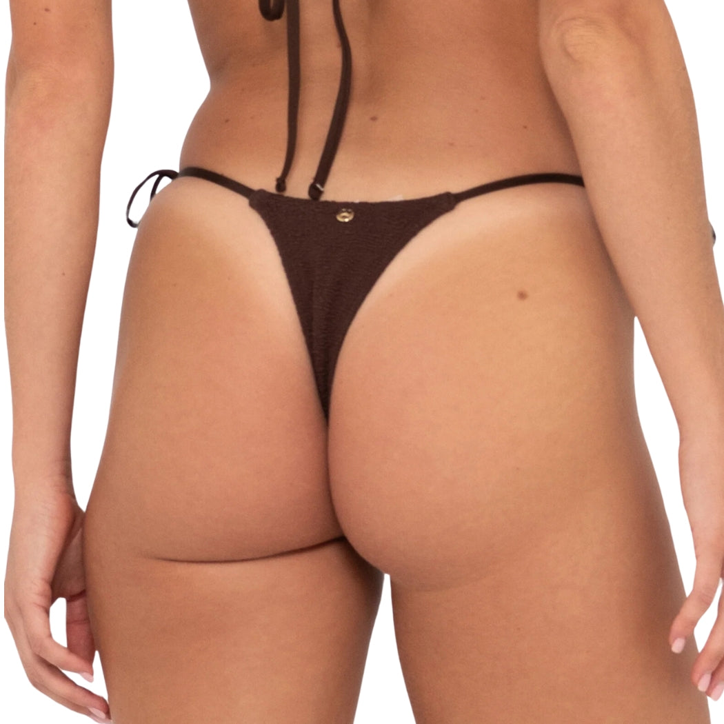 Rusty Sandalwood Brazilian Ties Bikini Pant Java