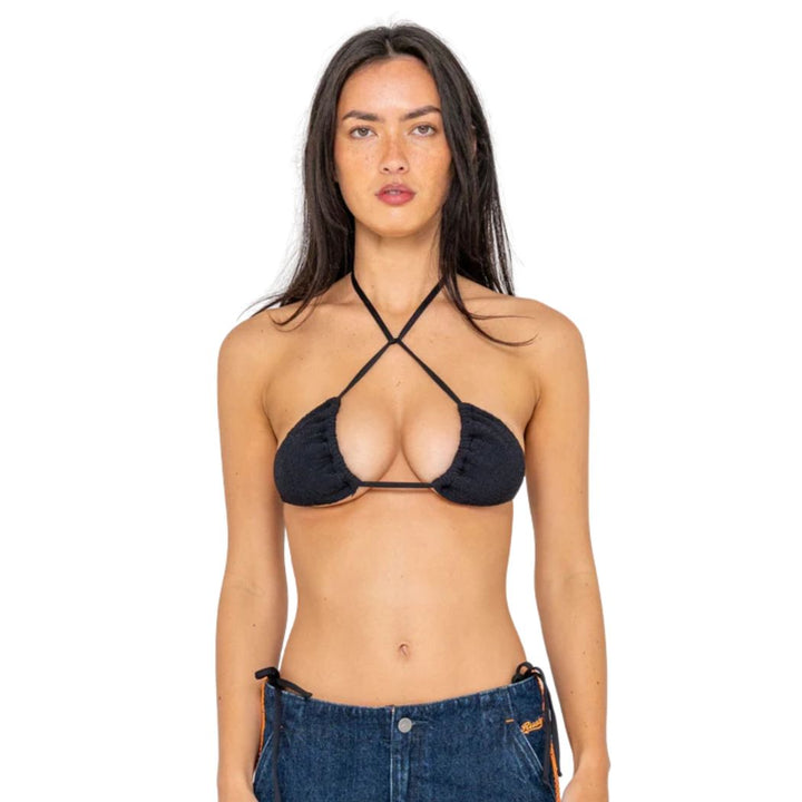 Rusty Sandalwood Multiway Bikini Top Black