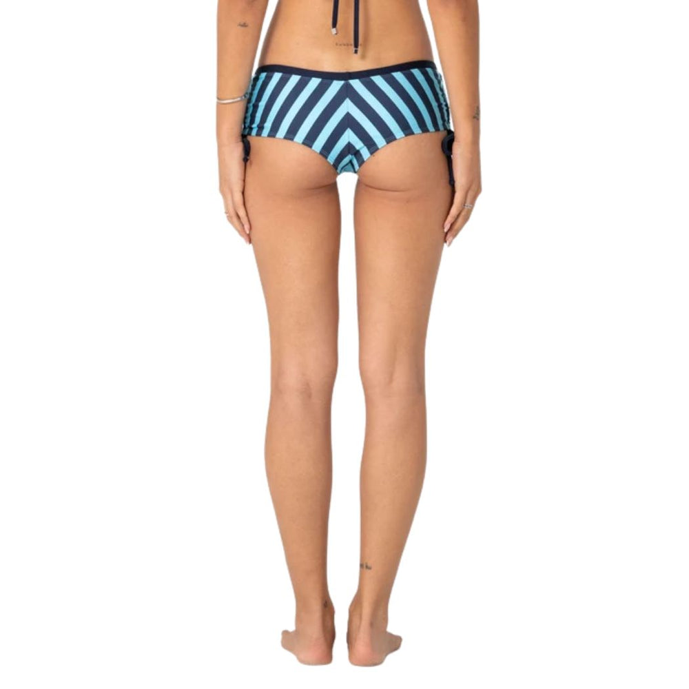 Rusty Stardom Booty Bikini Bottom Navy Aqua