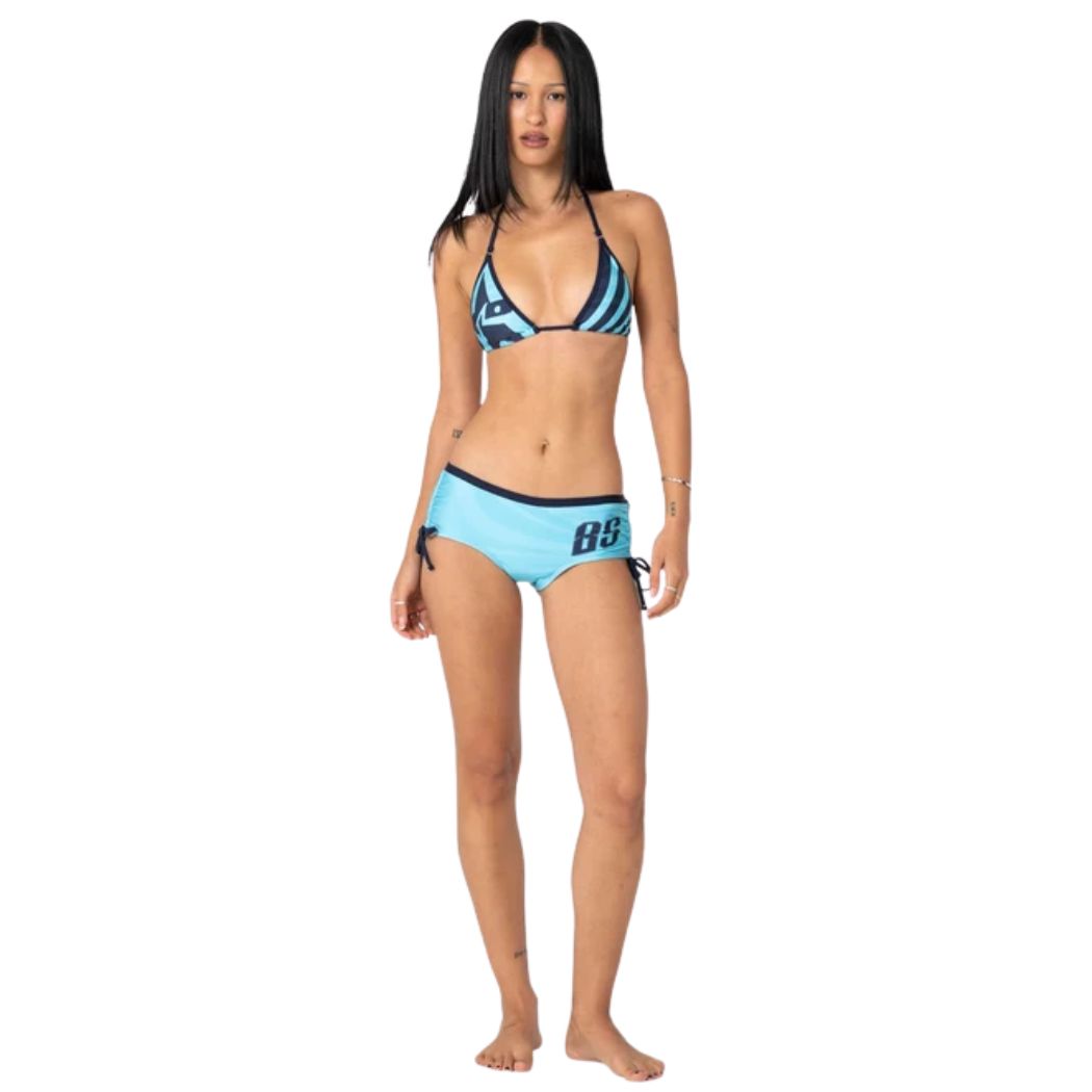 Rusty Stardom Booty Bikini Bottom Navy Aqua