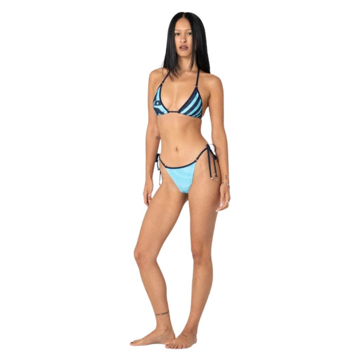 Rusty Stardom Tri Bikini Top Navy Aqua