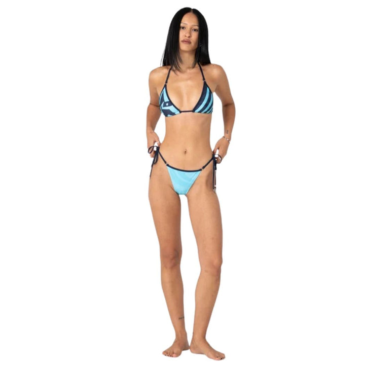 Rusty Stardom Tri Bikini Top Navy Aqua