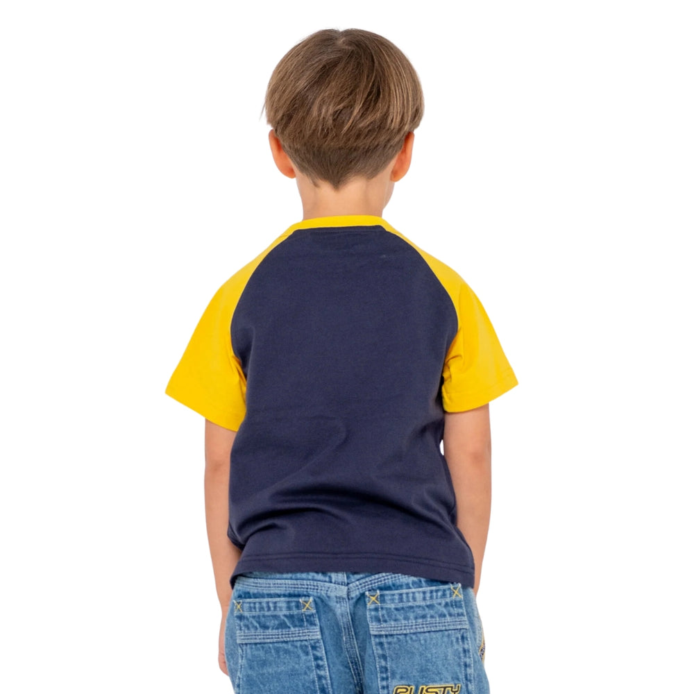 Rusty Swaglan Raglan Tee Runts Navy Blue