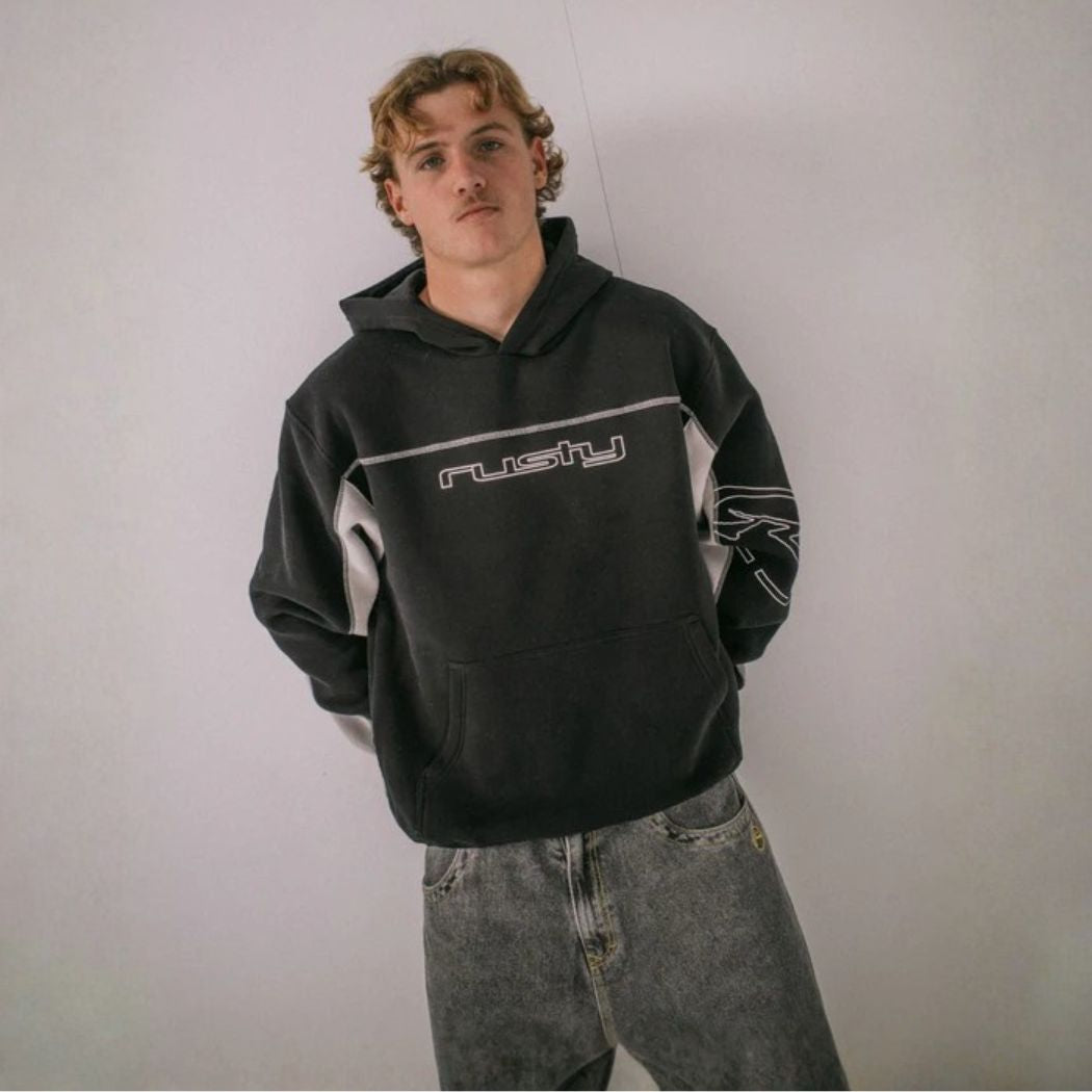 Rusty Titan Fleece Hoodie Black