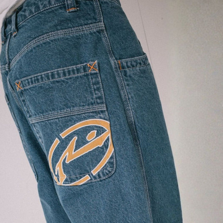 Rusty Turbo Baggy Jean Middy Blue