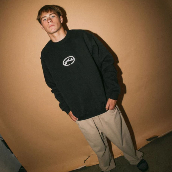 Rusty Turbo Crew Fleece Black