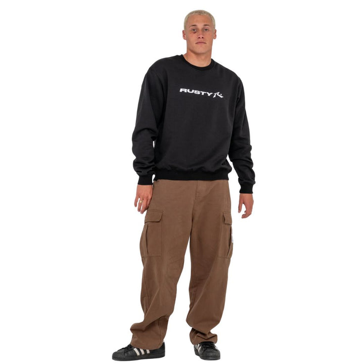 Rusty Vital 2.0 Crew Neck Fleece Black