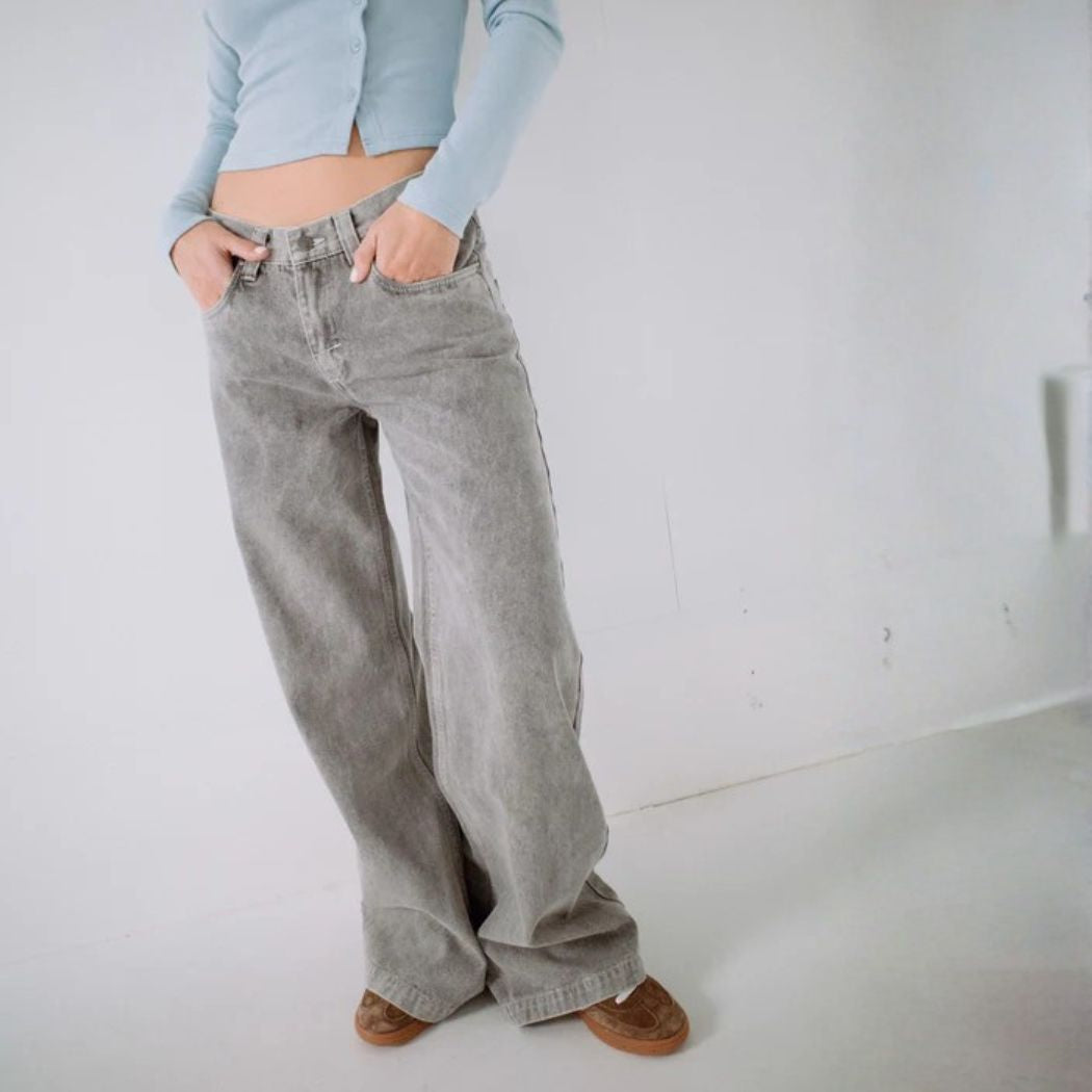 Rusty Wendy Wide Low Rise Denim Jean LAO
