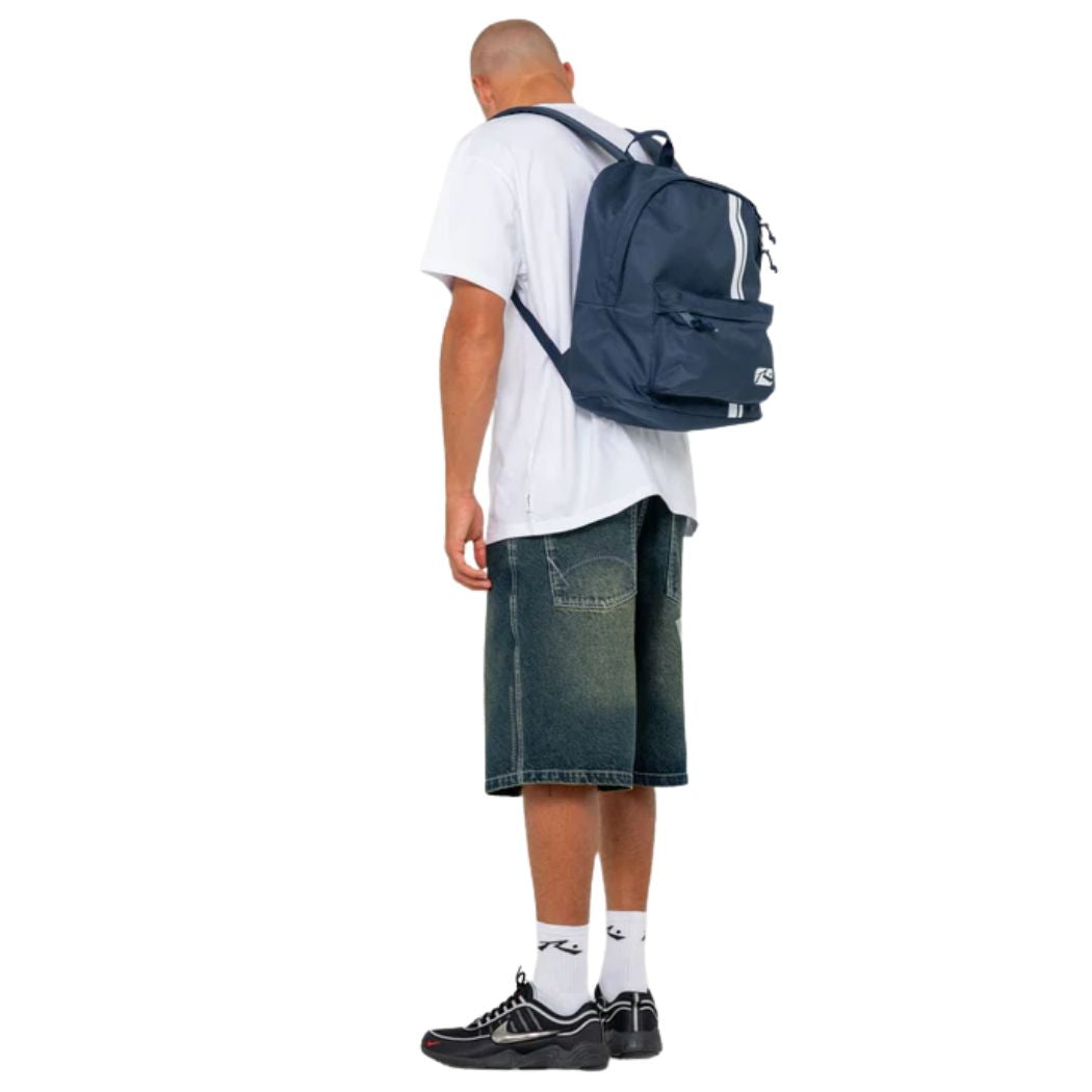 Rusty White Lines Backpack Navy Blue