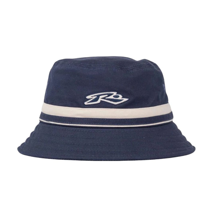 Rusty White Lines Bucket Hat Navy Blue
