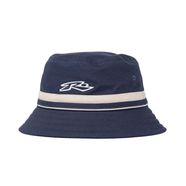 Rusty White Lines Bucket Hat Navy Blue