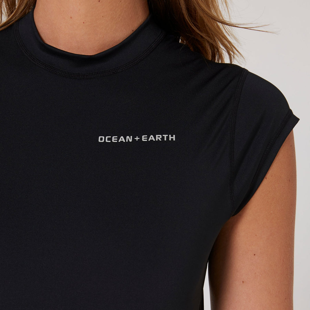 Ocean and Earth Ladies Eclipse Cap Sleeve Rash Vest