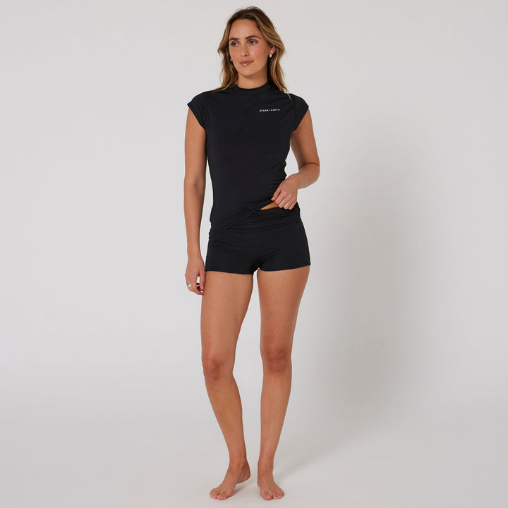 Ocean and Earth Ladies Eclipse Cap Sleeve Rash Vest