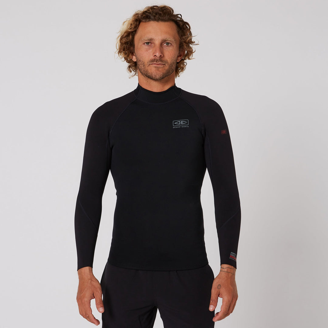 Ocean and Earth Double Black Long Sleeve Vest 1 5mm