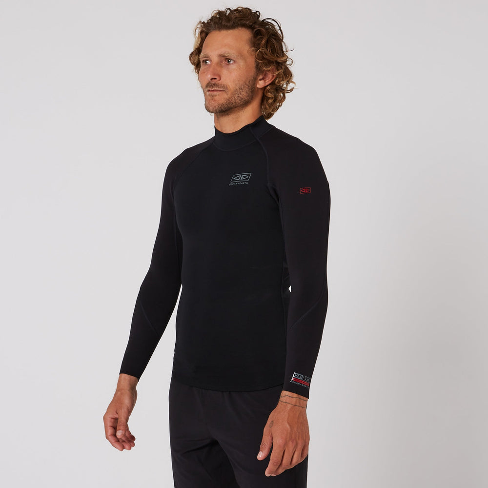 Ocean and Earth Double Black Long Sleeve Vest 1 5mm