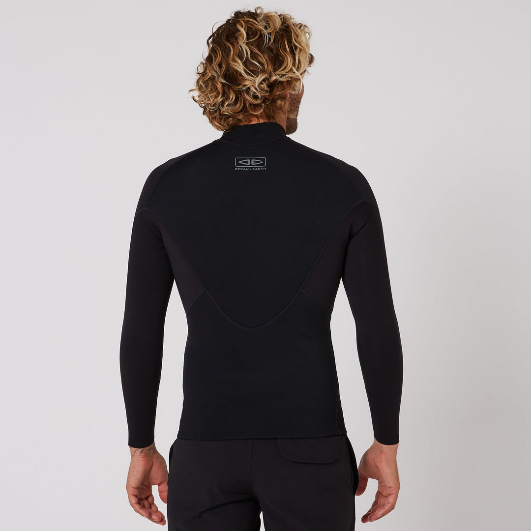 Ocean and Earth Double Black Long Sleeve Vest 1 5mm
